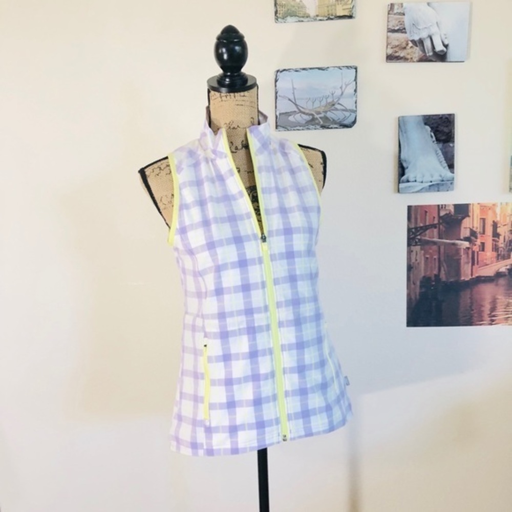 Sketchers GoGolf pastel plaid vest, Sz. S